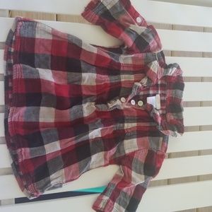 Plaid 3/4 sleeve tobabydoll